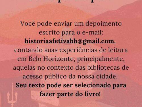 História afetiva de leitores e bibliotecas em Belo Horizonte